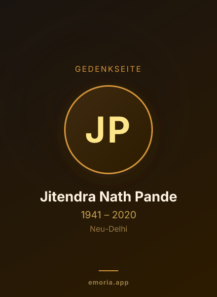 Gedenkportrait von Jitendra Nath Pande