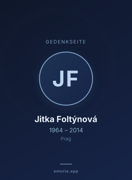 Gedenkportrait von Jitka Foltýnová