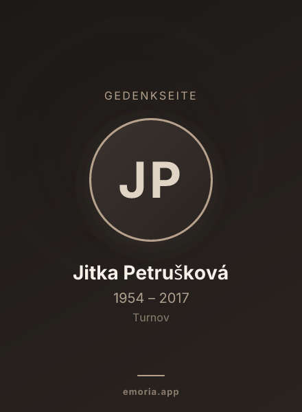 Gedenkportrait von Jitka Petrušková