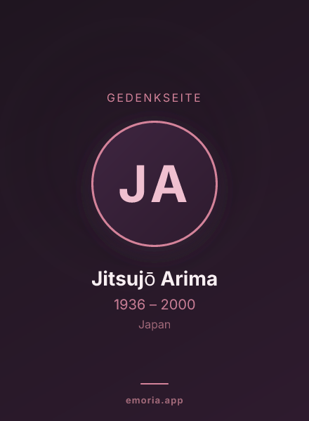 Gedenkportrait von Jitsujō Arima