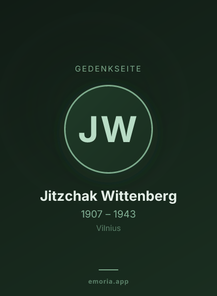 Gedenkportrait von Jitzchak Wittenberg