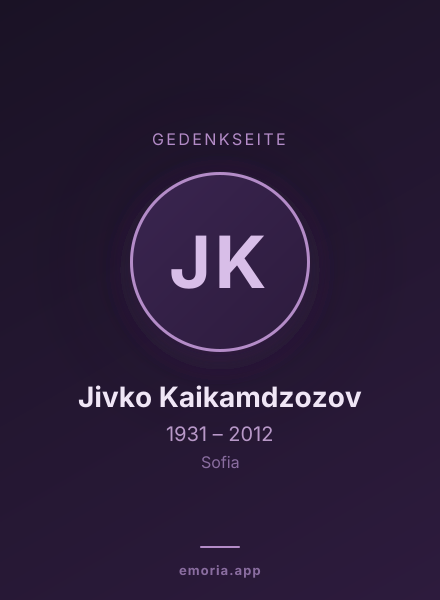 Gedenkportrait von Jivko Kaikamdzozov