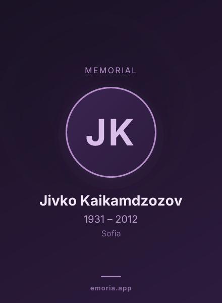 Memorial portrait of Jivko Kaikamdzozov