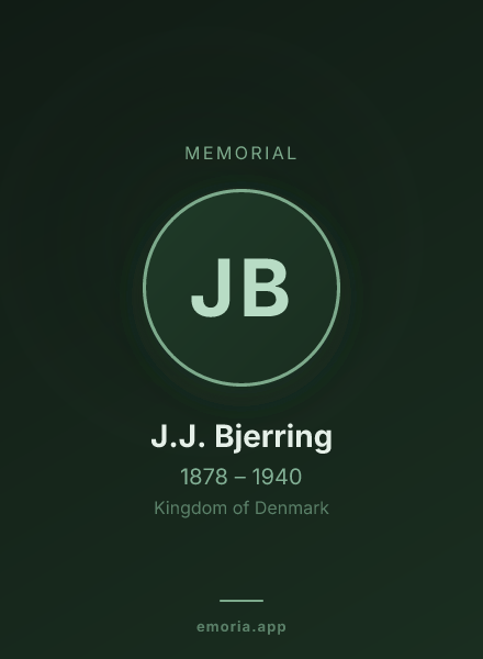 Memorial portrait of J.J. Bjerring