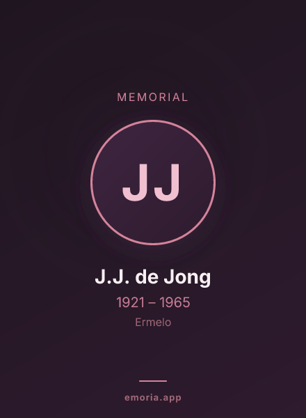 Memorial portrait of J.J. de Jong