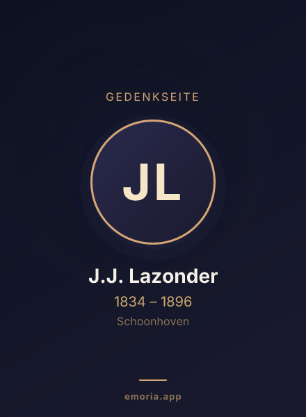 Gedenkportrait von J.J. Lazonder