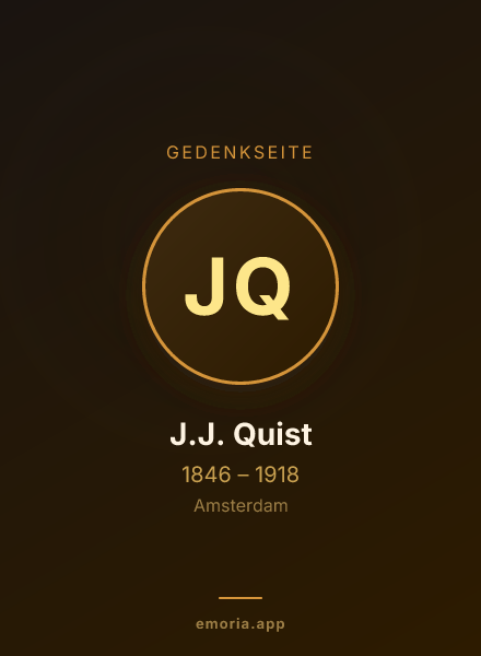 Gedenkportrait von J.J. Quist