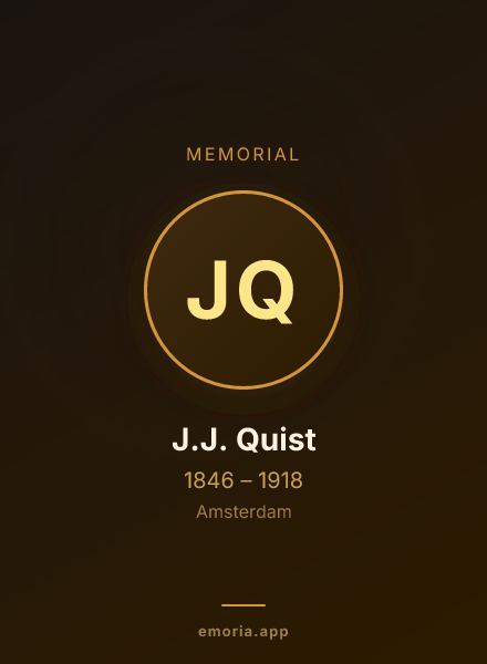 Memorial portrait of J.J. Quist