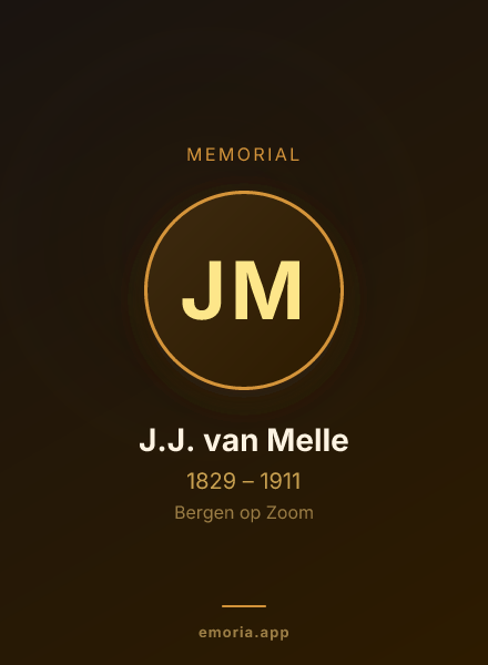 Memorial portrait of J.J. van Melle