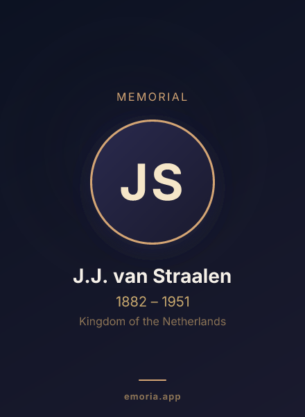 Memorial portrait of J.J. van Straalen