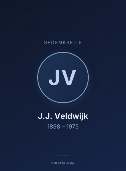 Gedenkportrait von J.J. Veldwijk
