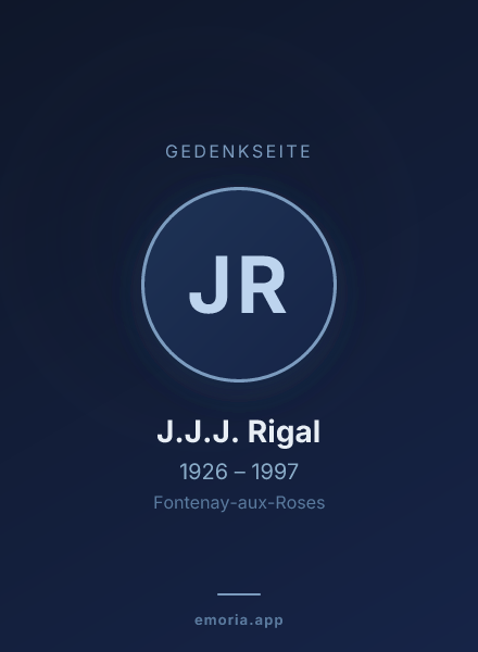 Gedenkportrait von J.J.J. Rigal