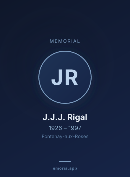 Memorial portrait of J.J.J. Rigal