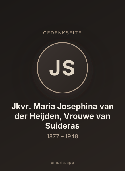 Gedenkportrait von Jkvr. Maria Josephina van der Heijden, Vrouwe van Suideras
