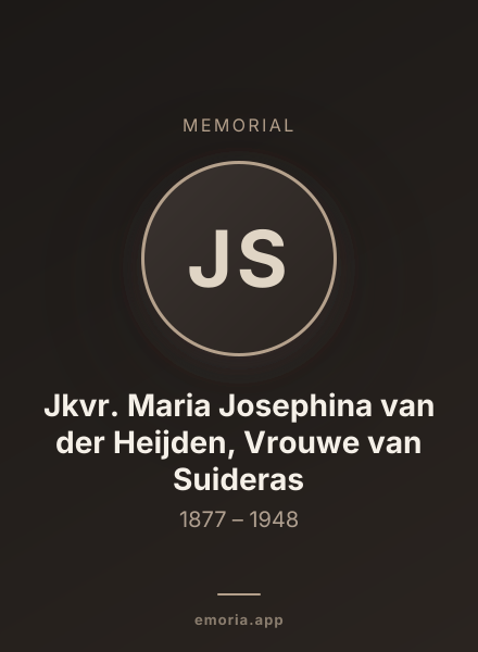 Memorial portrait of Jkvr. Maria Josephina van der Heijden, Vrouwe van Suideras