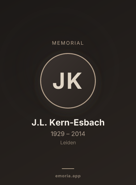Memorial portrait of J.L. Kern-Esbach