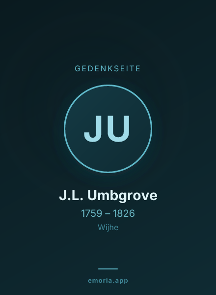 Gedenkportrait von J.L. Umbgrove