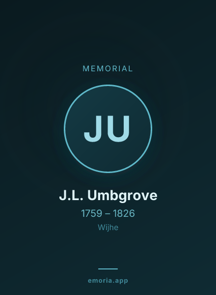 Memorial portrait of J.L. Umbgrove