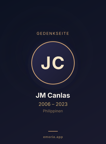Gedenkportrait von JM Canlas
