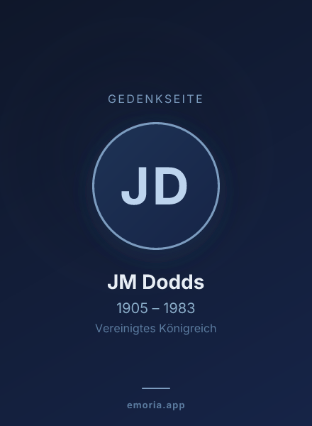 Gedenkportrait von JM Dodds