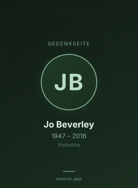 Gedenkportrait von Jo Beverley