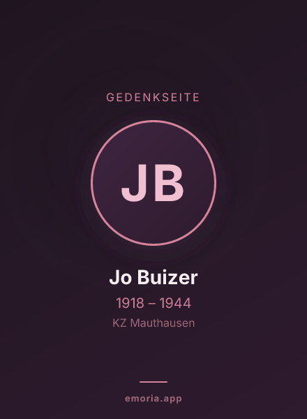 Gedenkportrait von Jo Buizer