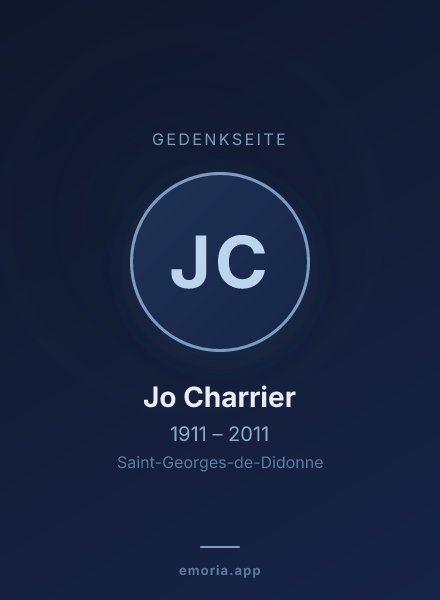 Gedenkportrait von Jo Charrier