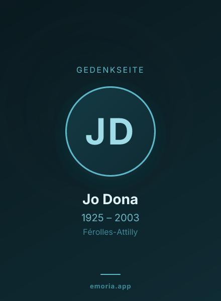 Gedenkportrait von Jo Dona