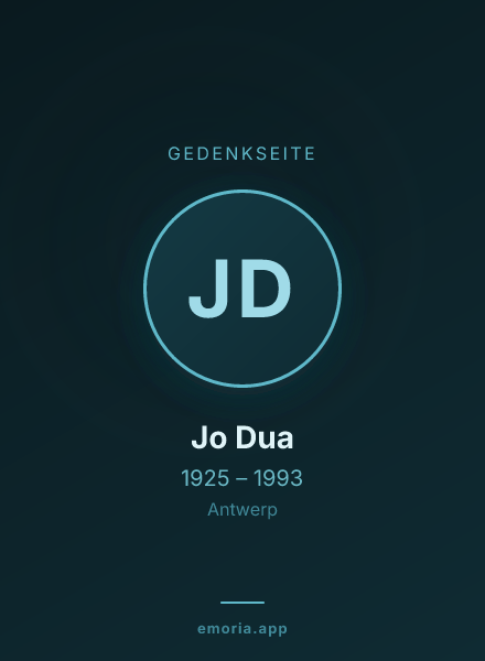 Gedenkportrait von Jo Dua