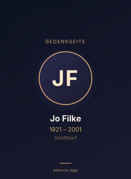 Gedenkportrait von Jo Filke