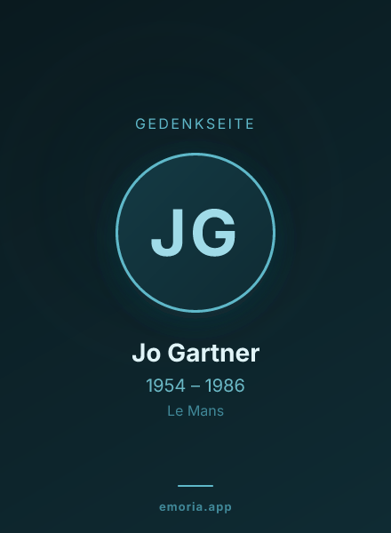 Gedenkportrait von Jo Gartner