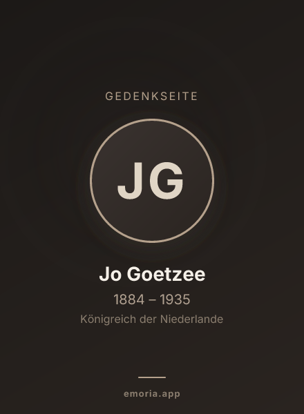 Gedenkportrait von Jo Goetzee