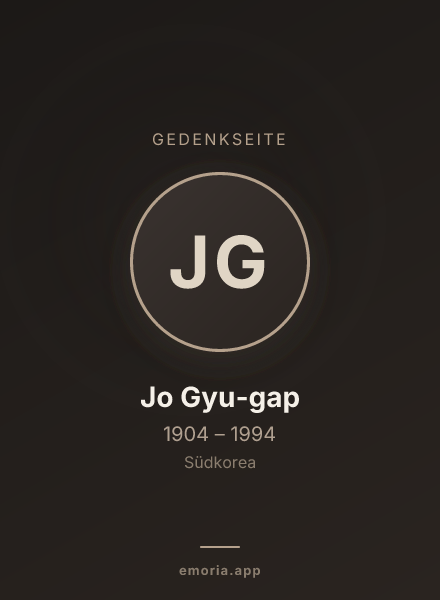 Gedenkportrait von Jo Gyu-gap