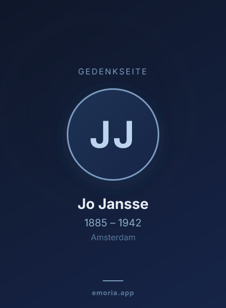 Gedenkportrait von Jo Jansse