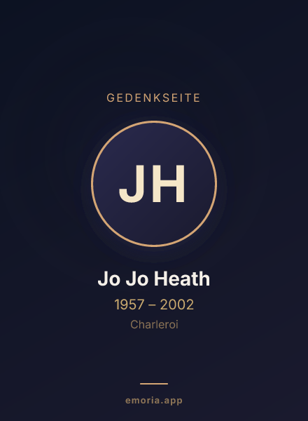 Gedenkportrait von Jo Jo Heath