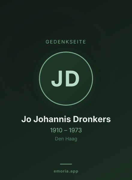 Gedenkportrait von Jo Johannis Dronkers