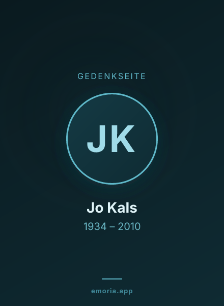 Gedenkportrait von Jo Kals