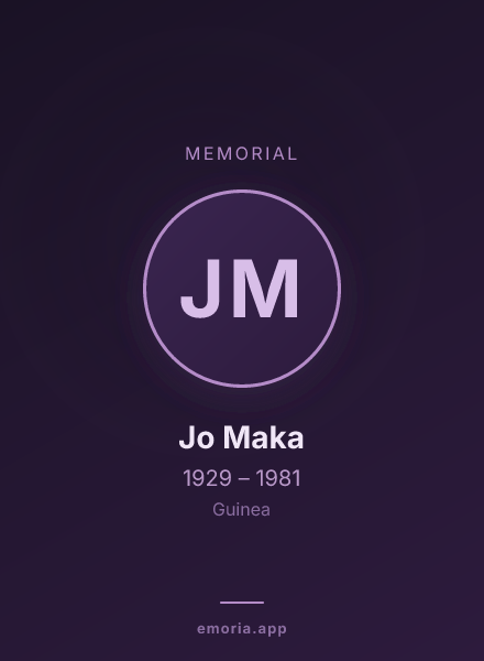 Memorial portrait of Jo Maka