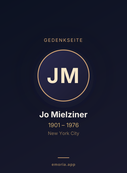 Gedenkportrait von Jo Mielziner