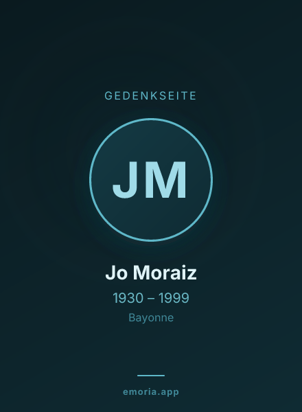 Gedenkportrait von Jo Moraiz
