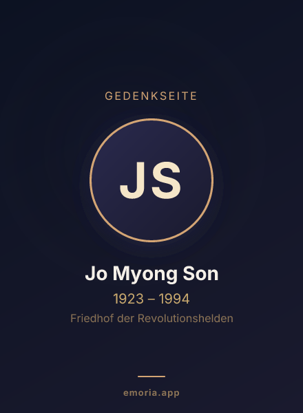 Gedenkportrait von Jo Myong Son