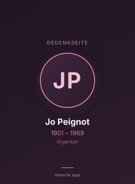 Gedenkportrait von Jo Peignot