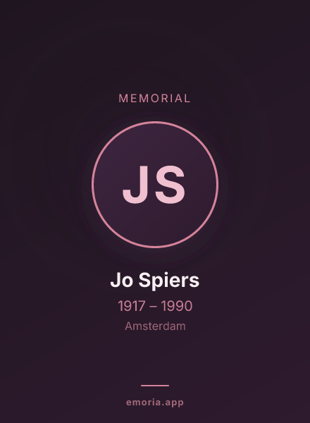 Memorial portrait of Jo Spiers