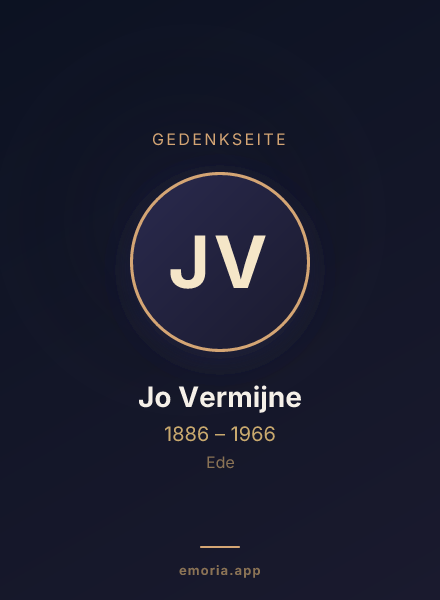 Gedenkportrait von Jo Vermijne