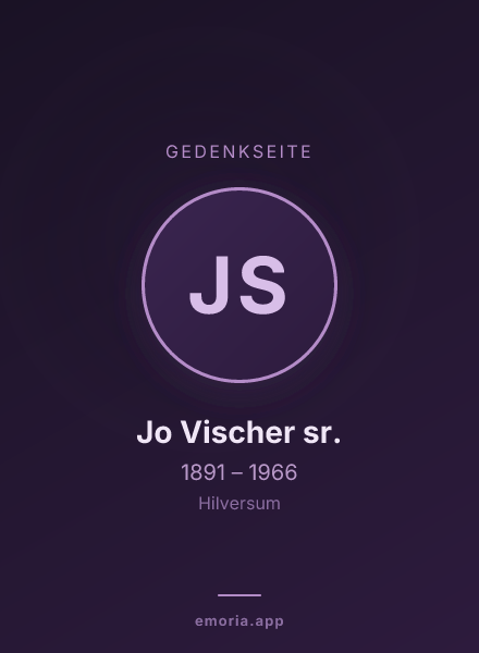 Gedenkportrait von Jo Vischer sr.