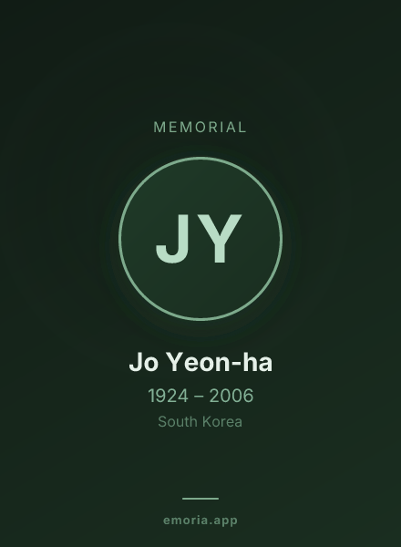 Memorial portrait of Jo Yeon-ha