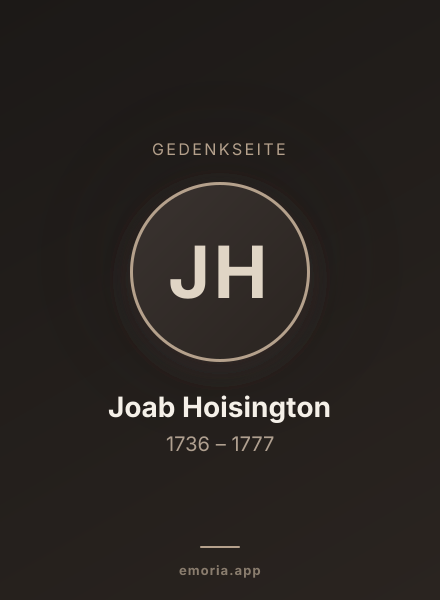 Gedenkportrait von Joab Hoisington