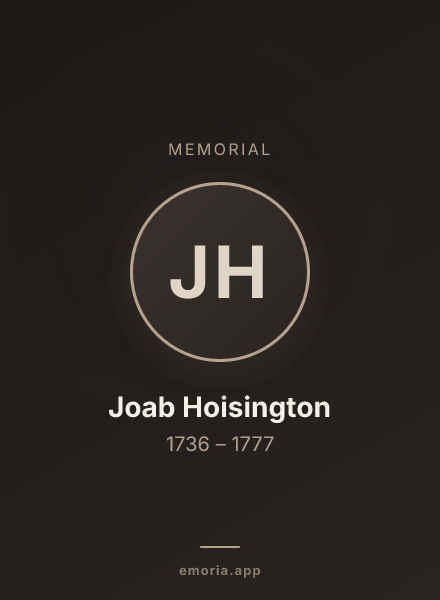 Memorial portrait of Joab Hoisington