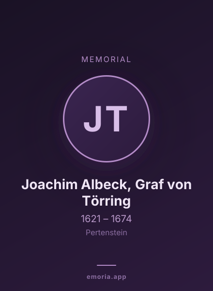 Memorial portrait of Joachim Albeck, Graf von Törring
