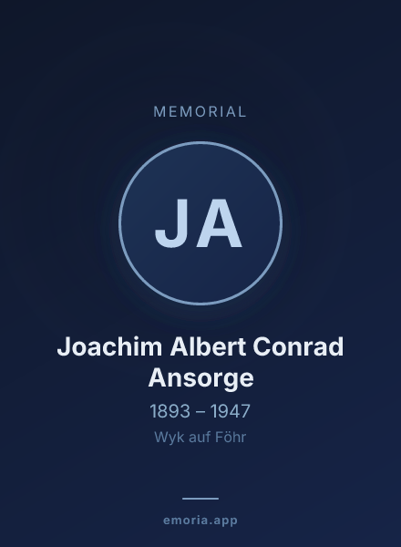 Memorial portrait of Joachim Albert Conrad Ansorge